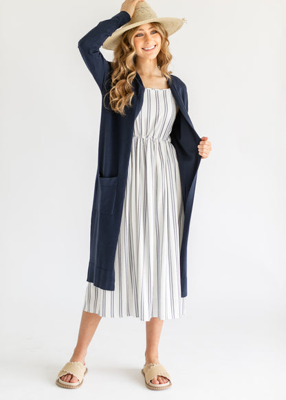 Essential Long + Soft Cardigan IC Tops