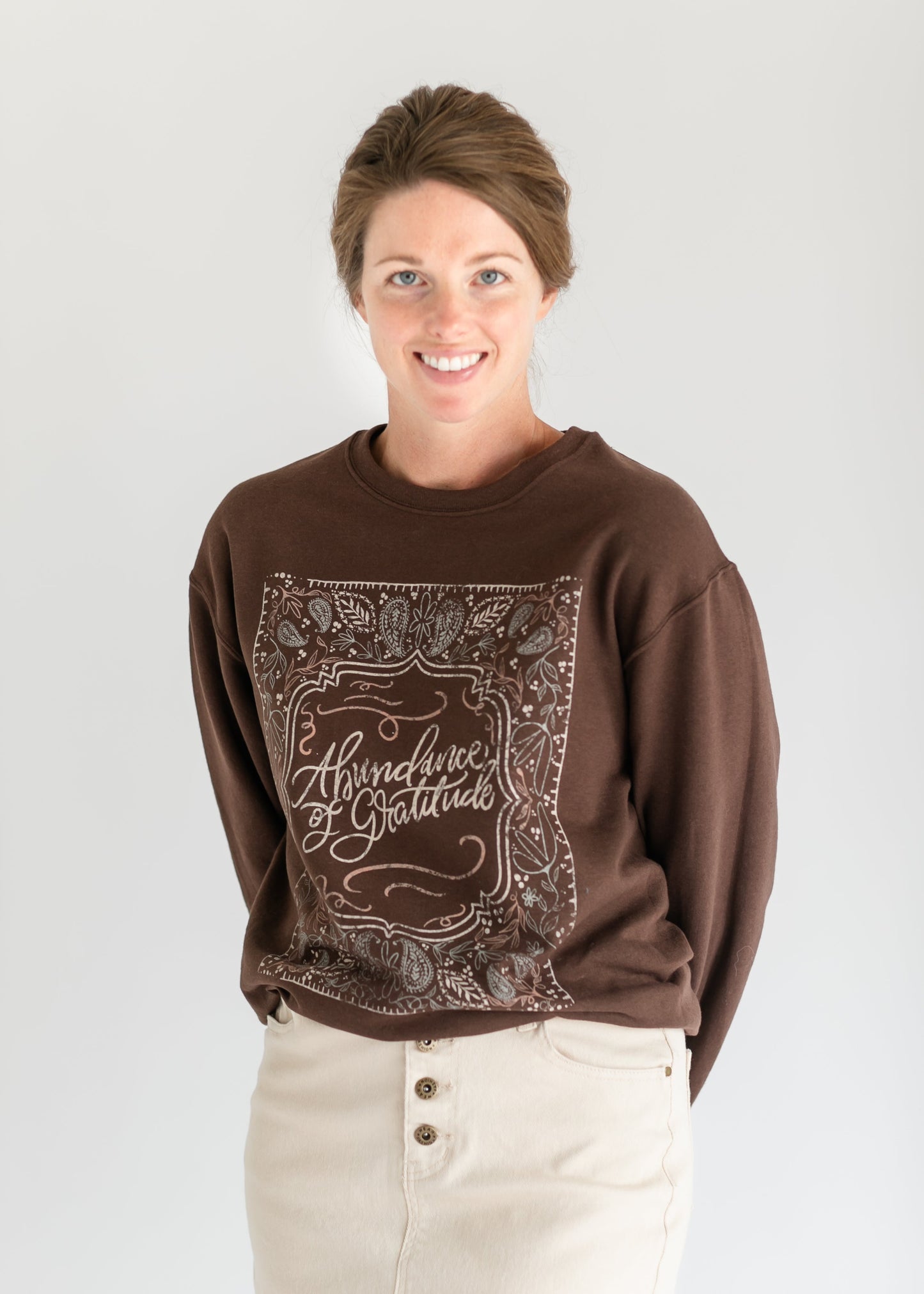 Abundance Crewneck Graphic Sweatshirt FF Tops