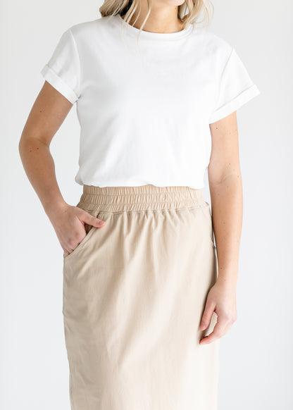 Andie Hiking Midi Skirt Tan IC Skirts