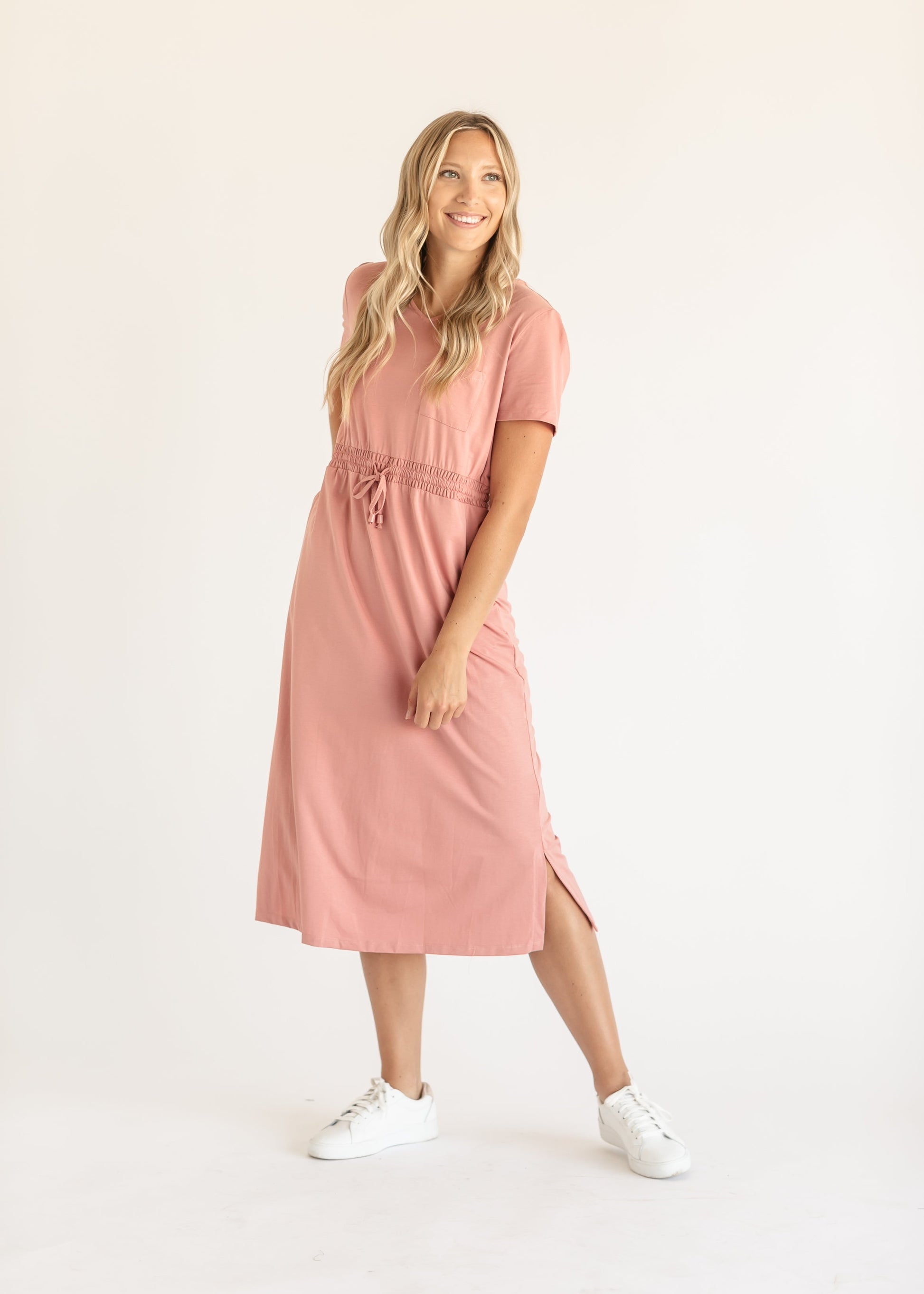 Ashley Short Sleeve Midi Dress IC Dresses