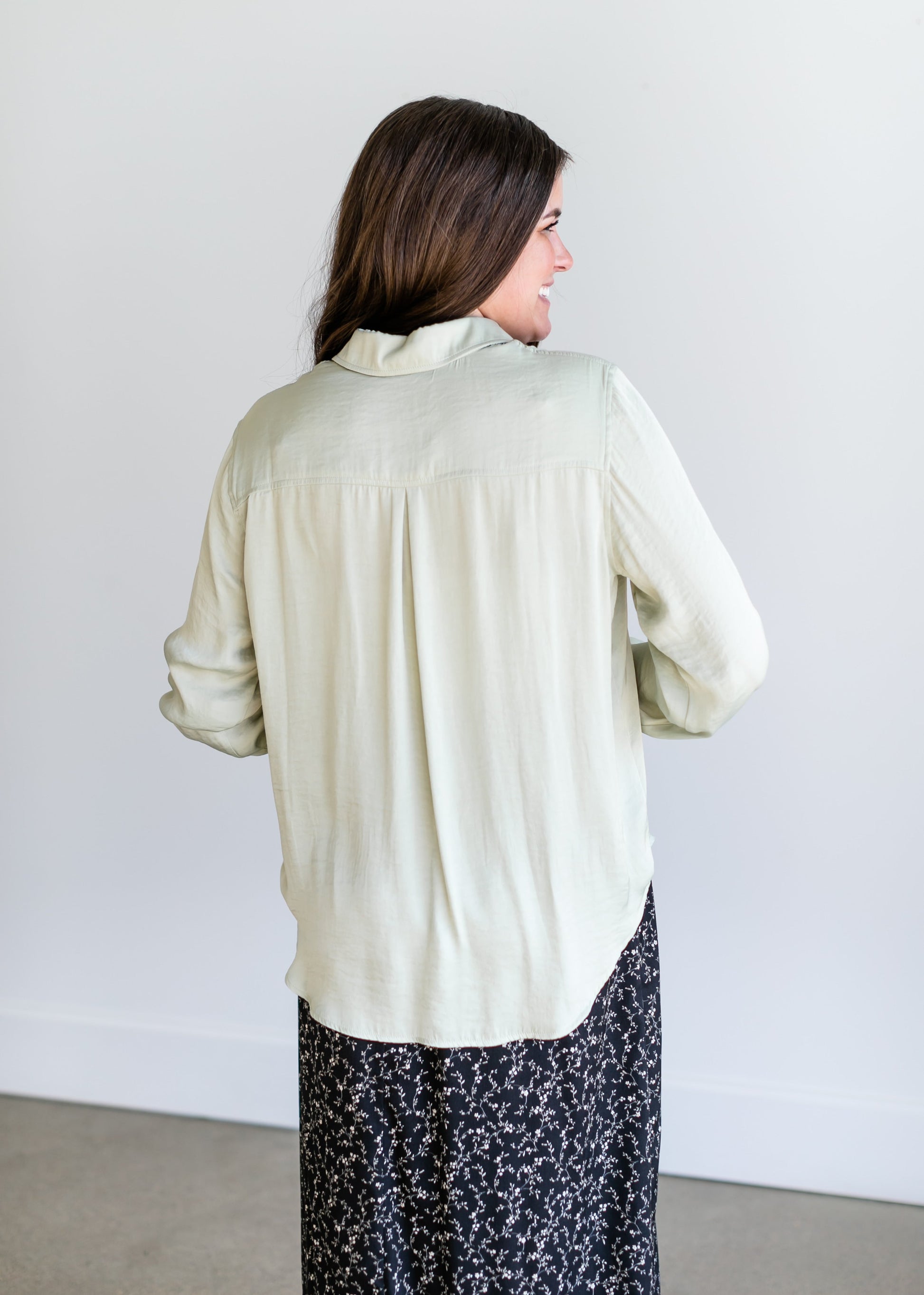 Augustana Satin Button Down Top - FINAL SALE FF Tops