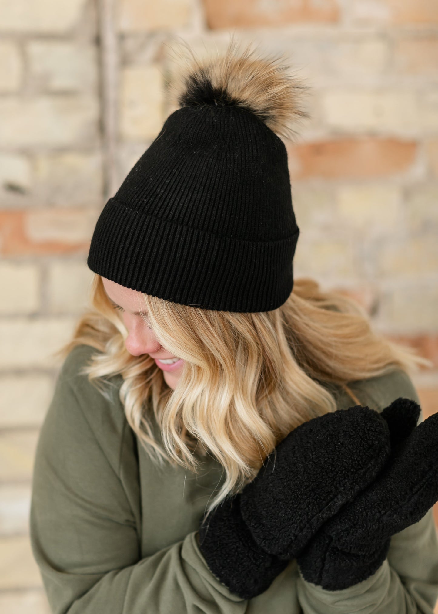 Basic Ribbed PomPom Beanie Accessories