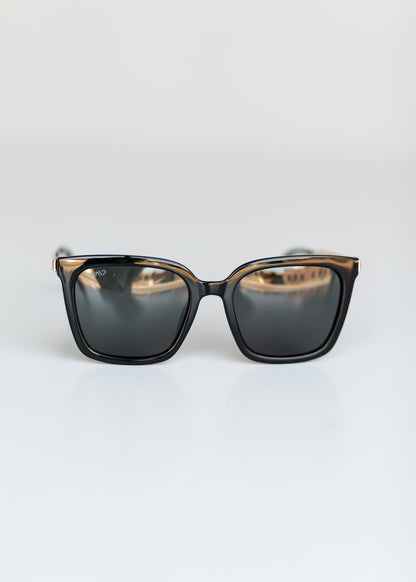 Black and Gold Square Sunglasses Accessories