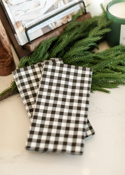 Black Buffalo Check Napkins 16 Ct FF Home + Lifestyle