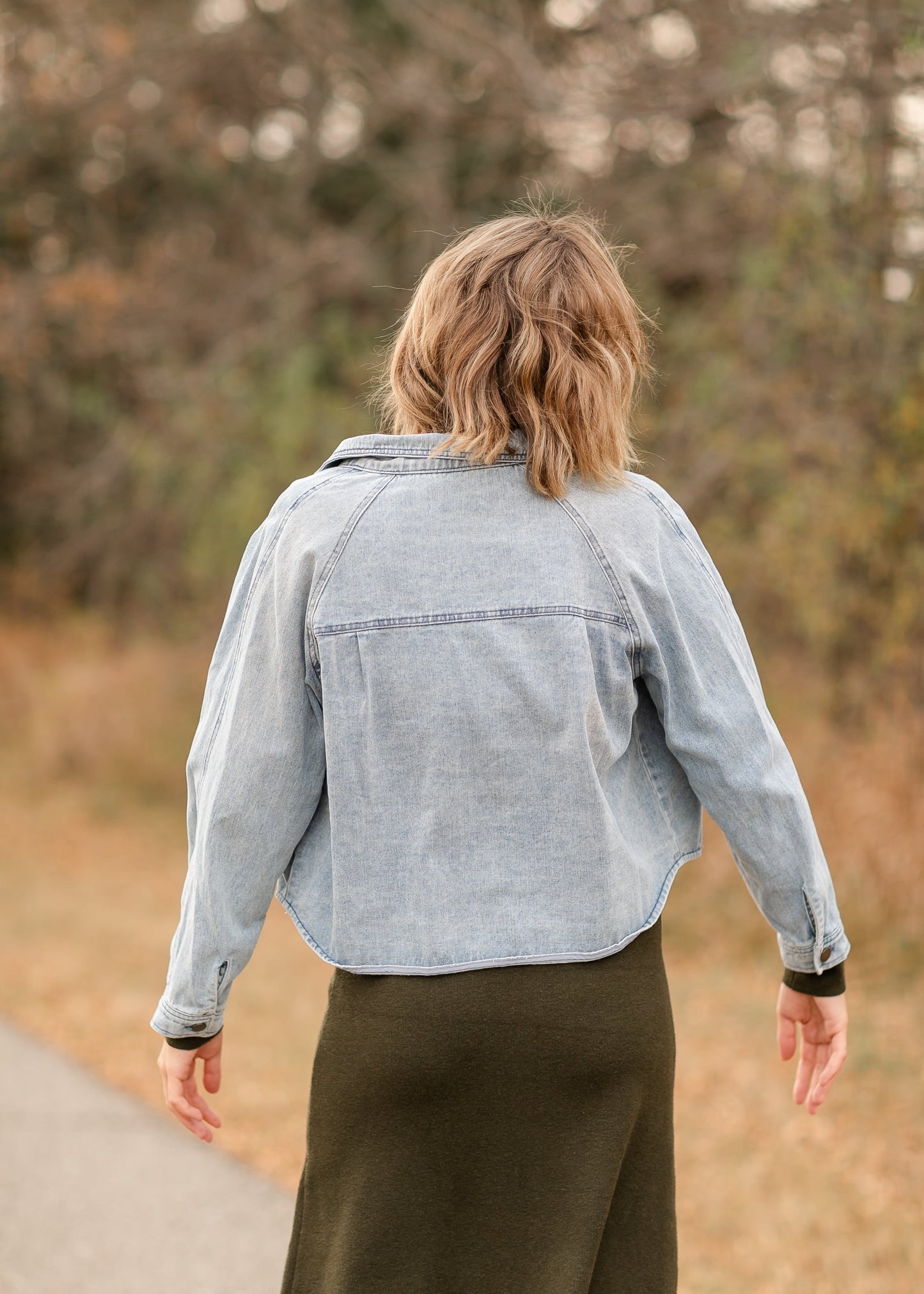 Bobbi High Low Denim Utility Jacket FF Tops