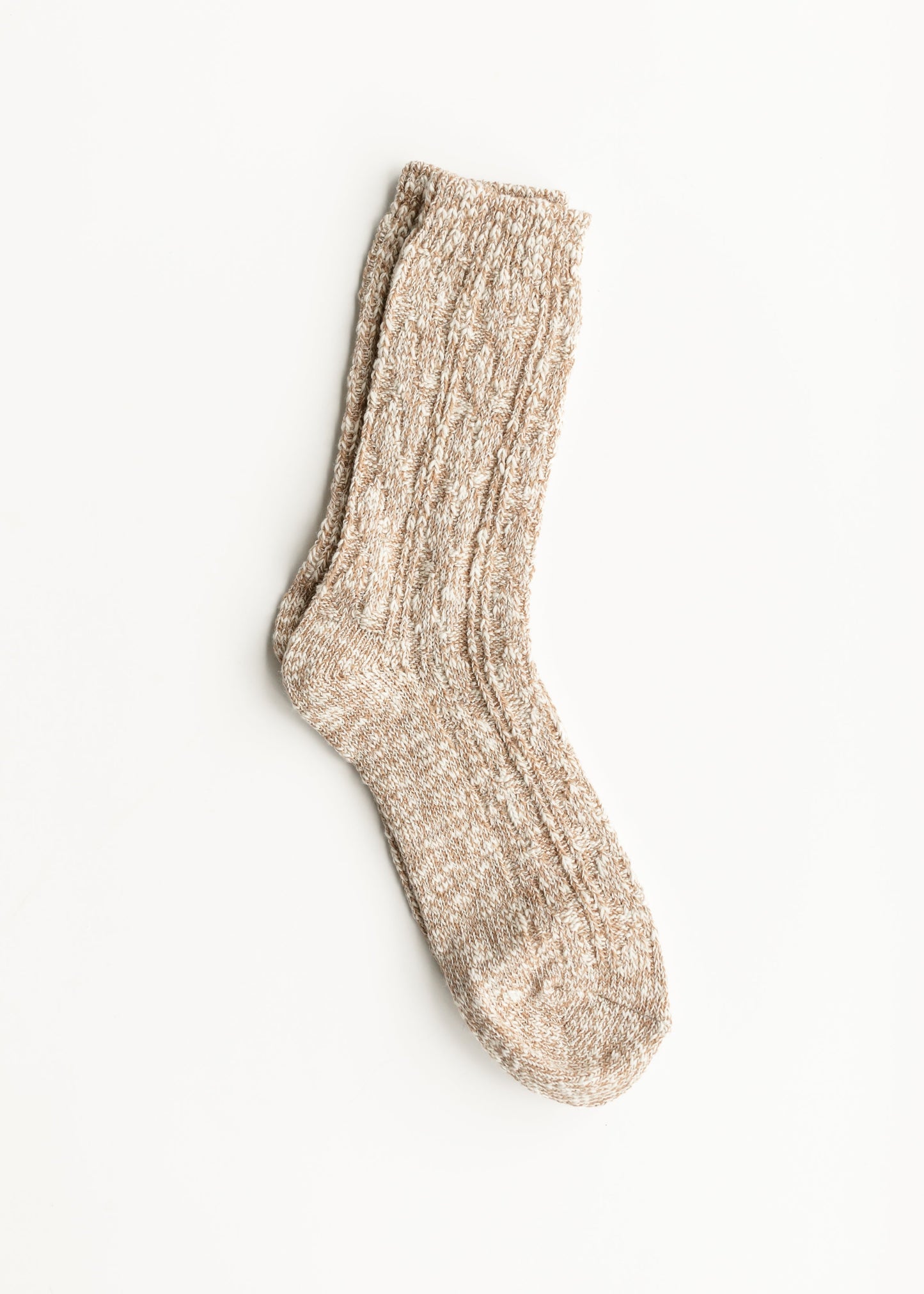 Cotton Blend Crew Socks Accessories Beige