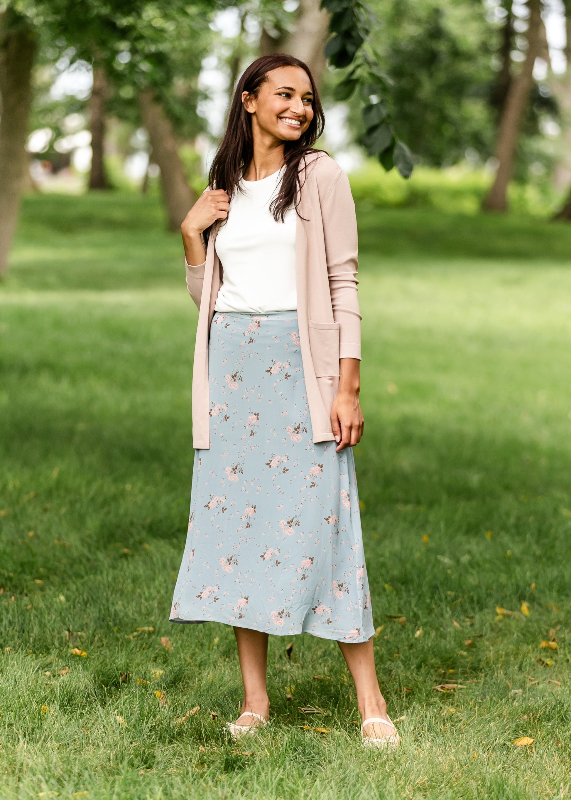 Della Floral Midi Skirt IC Skirts