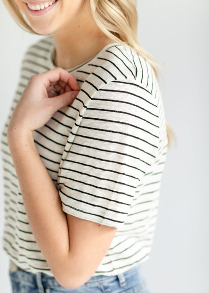 Essential Linen Short Sleeve IC Tops