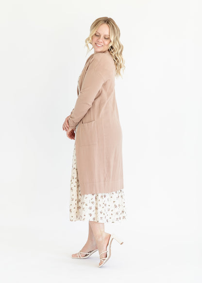 Essential Long + Soft Cardigan IC Tops