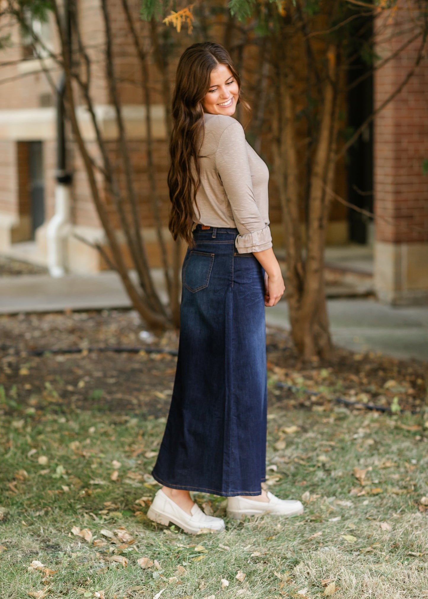 Essential Ruffled 3/4 Sleeve Top IC Tops