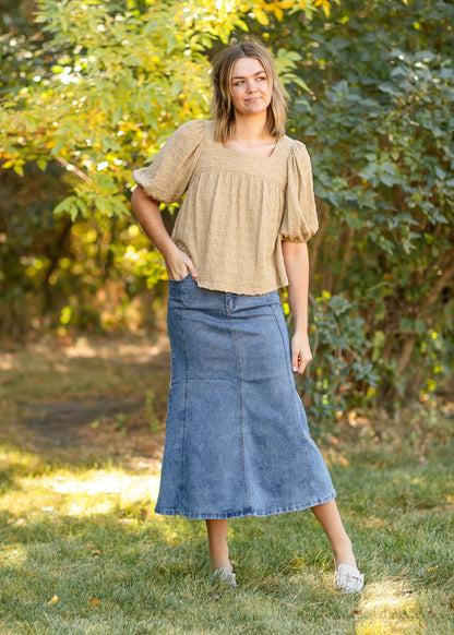 Flare Midi Denim Skirt FF Skirts