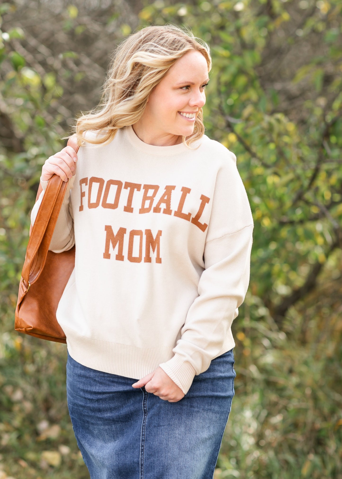 Football Mom Soft Knit Sweater FF Tops