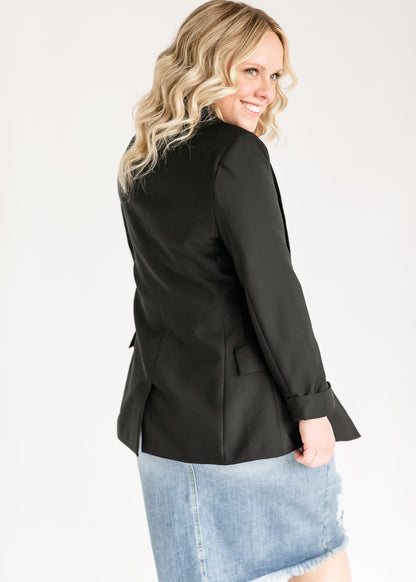 Four Button Front Blazer FF Tops