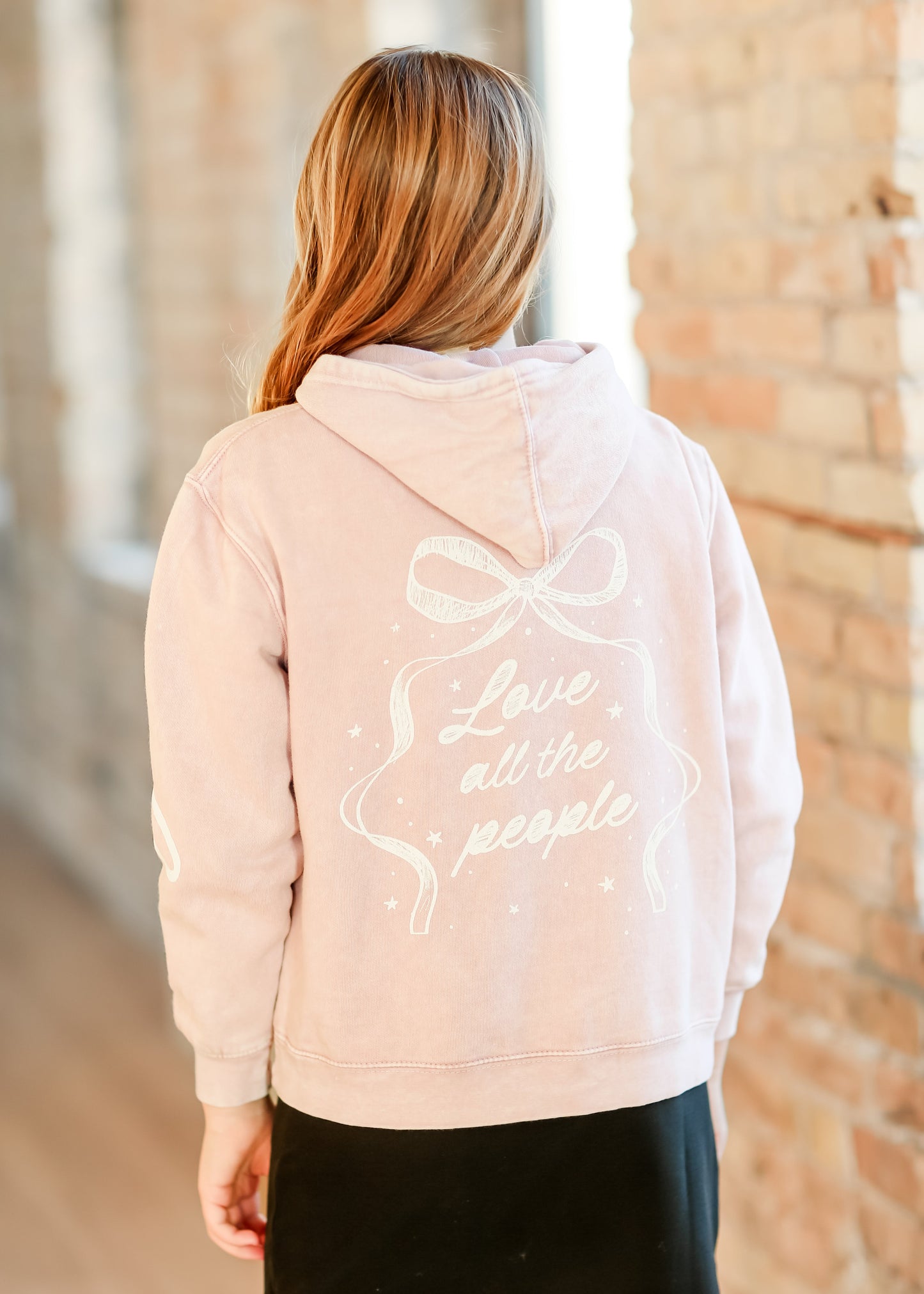 Girl's Graphic Love People Christian Hoodie FF Tops