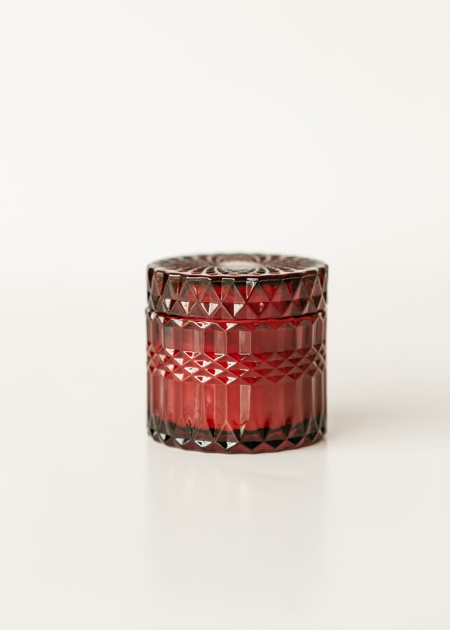 Glass Lid Soy Wax Handpoured Candle Gifts Red