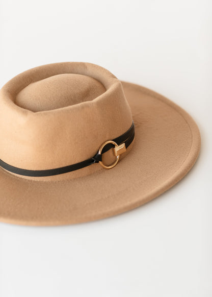 Gold Ring Buckle Wide Brim Bolero Hat Accessories