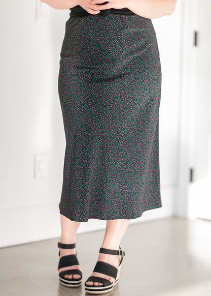 High Waist Ditsy Floral Midi Skirt Skirts