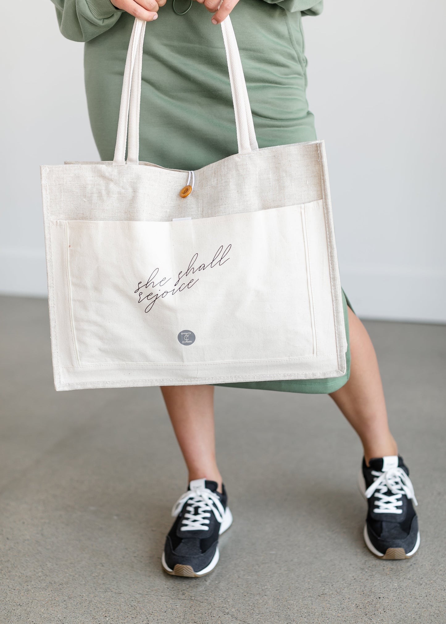 Inherit Rejoice Linen Tote Accessories