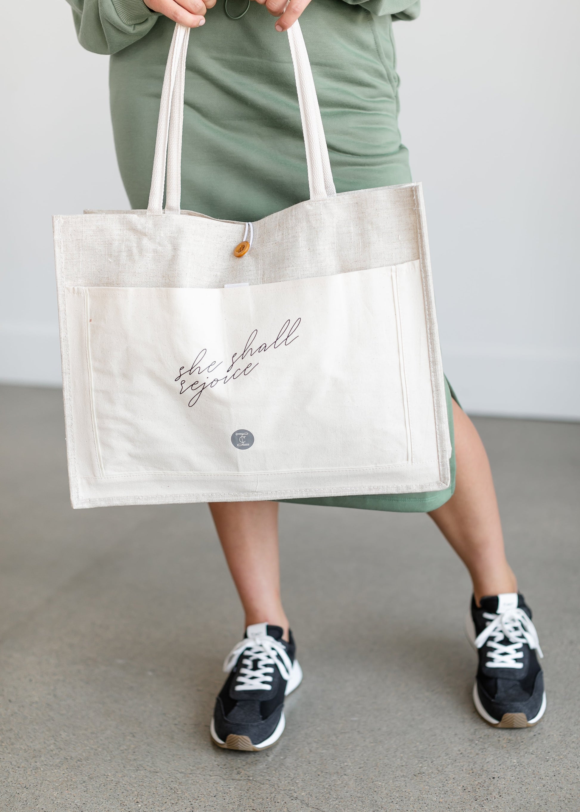 Inherit Rejoice Linen Tote Accessories