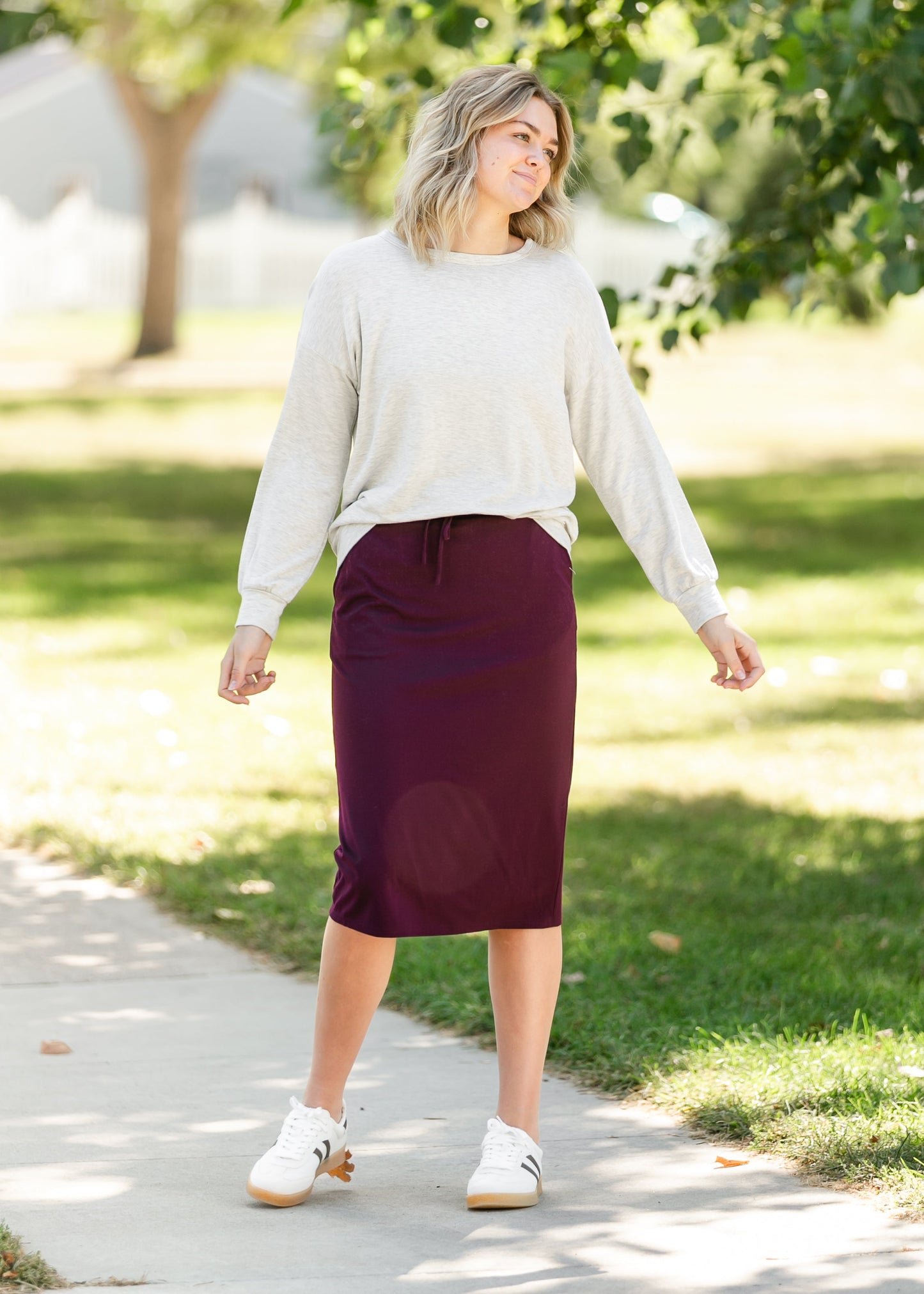 Jordan Knit Midi Skirt IC Skirts Eggplant / XS