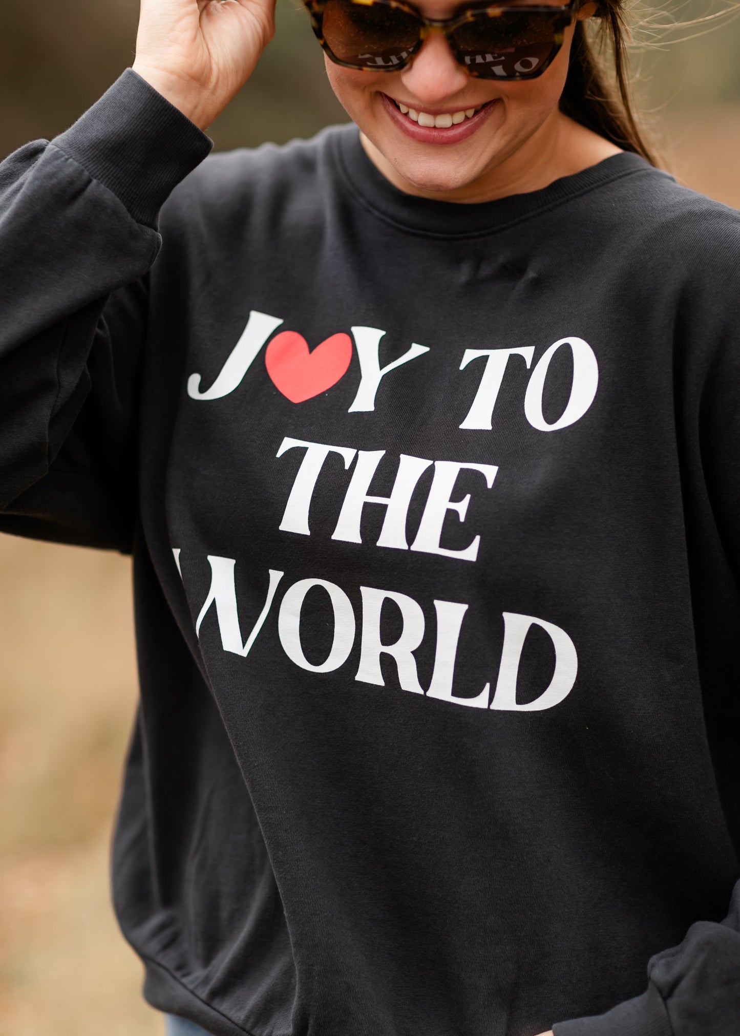 Joy Sunday Sweatshirt Black Sand FF Tops