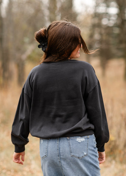 Joy Sunday Sweatshirt Black Sand FF Tops