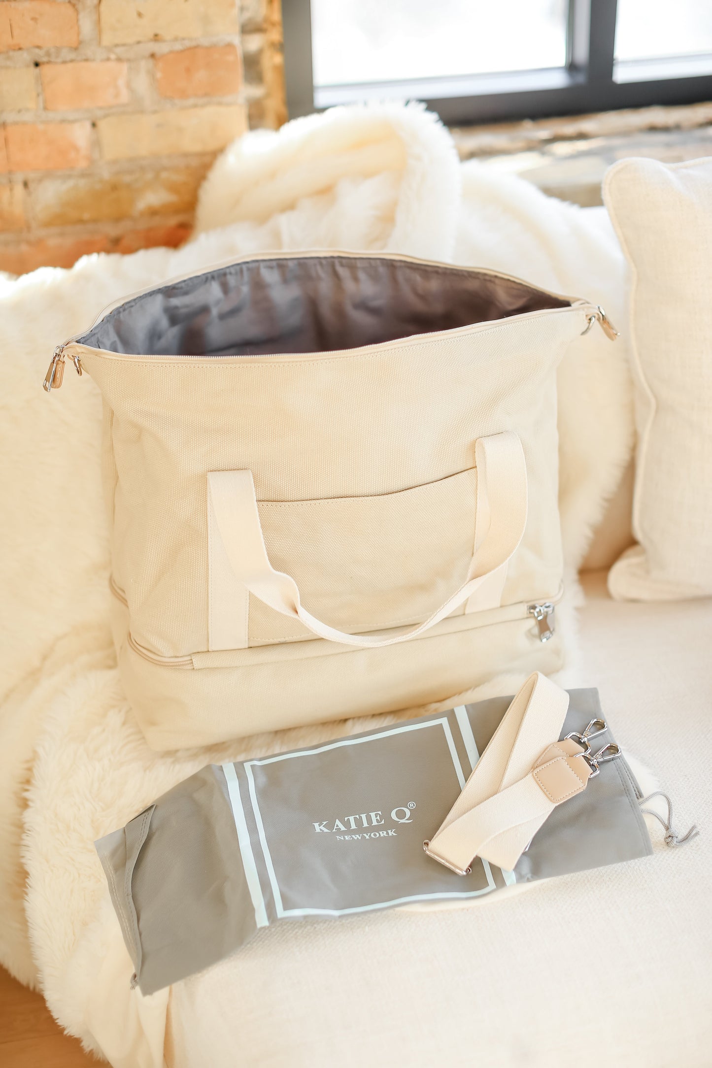 Khaki Weekender Tote Bag Accessory