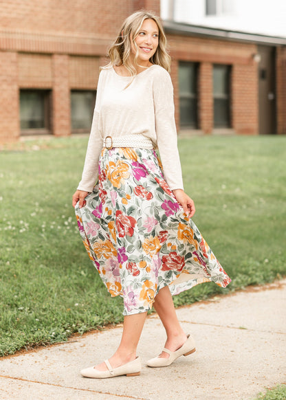 Knit Cream Drop Shoulder Top FF Tops