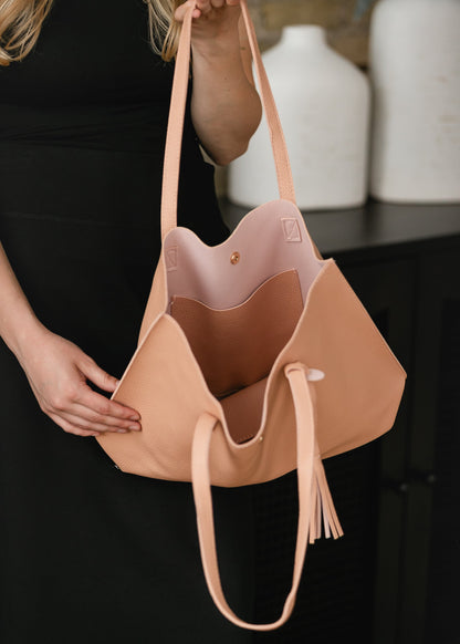 Large Vegan Leather Tote Bag Accessories