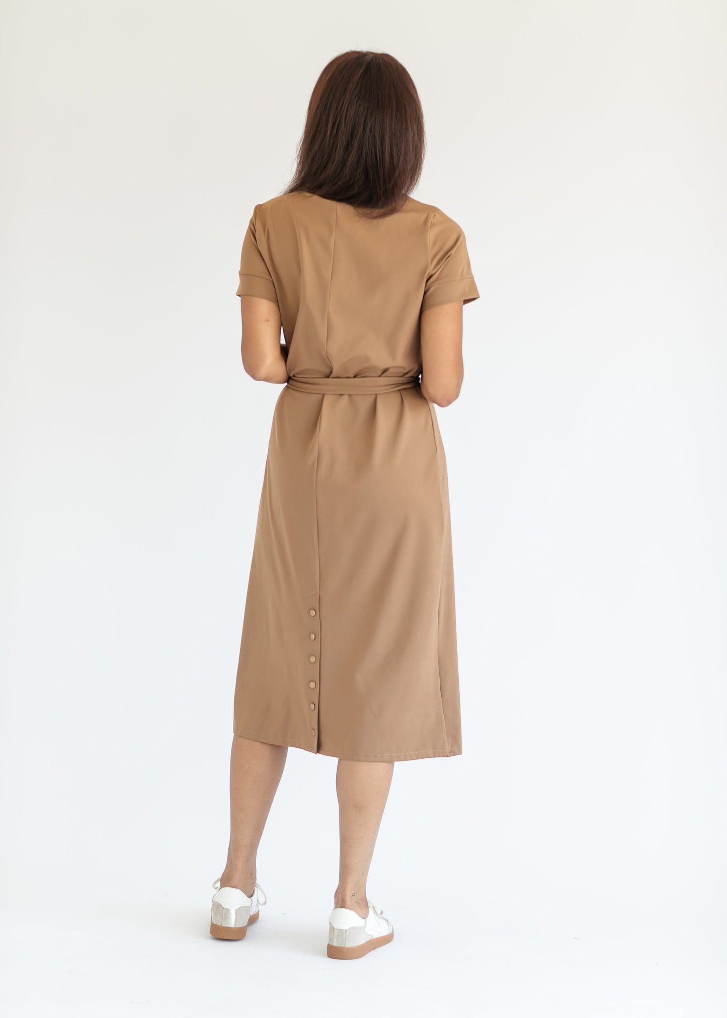 Lennox Classic Midi Dress-46" Camel IC Dresses