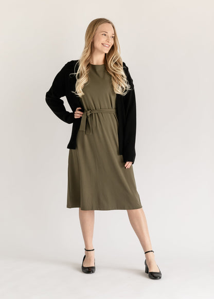 Lennox Classic Midi Dress IC Dresses Olive / XS