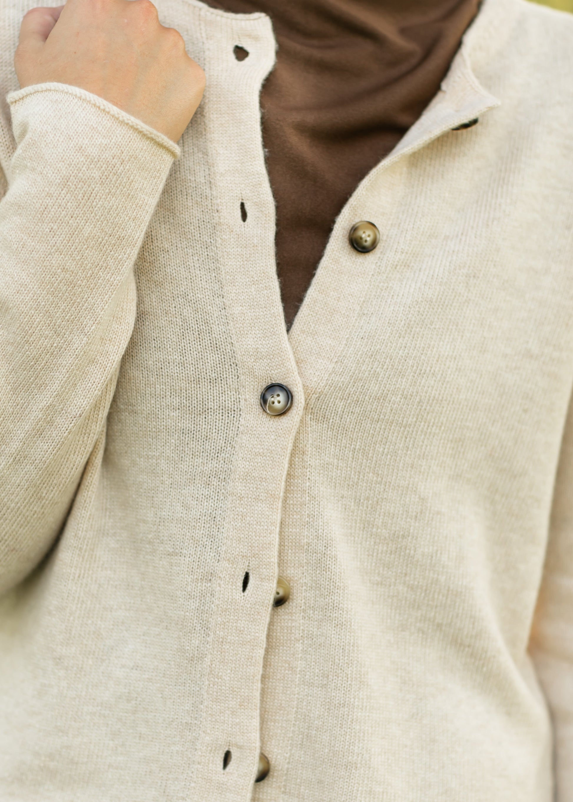 Lightweight Cropped Button-up Cardigan FF Layering Essentials