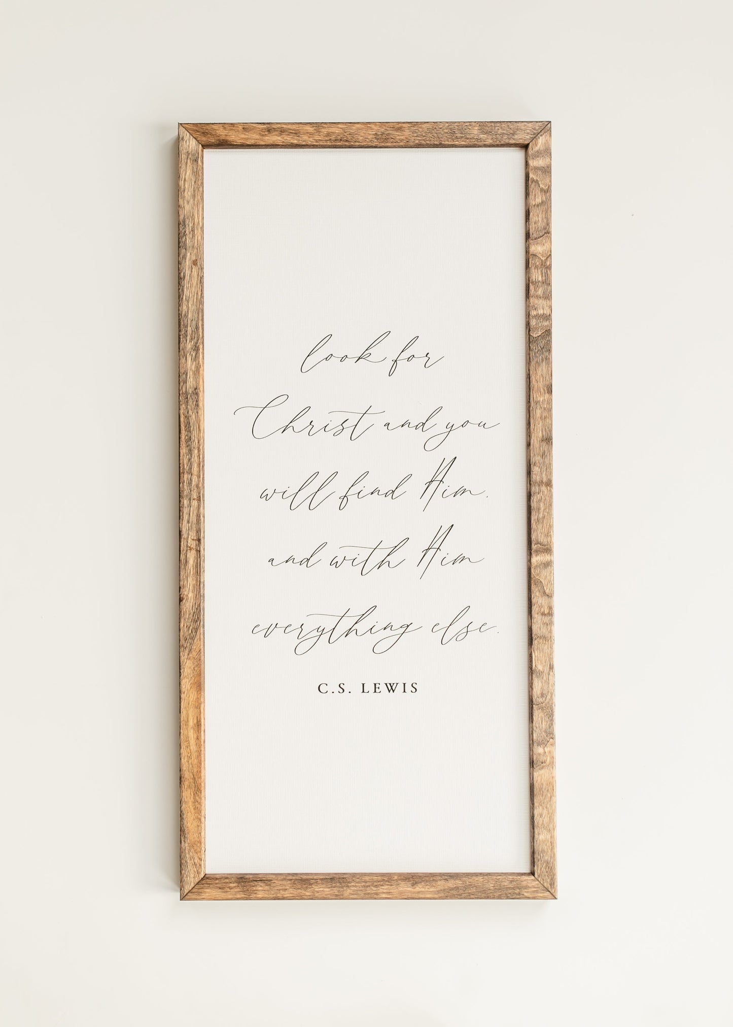 Look for Christ Wood Framed Sign Gifts