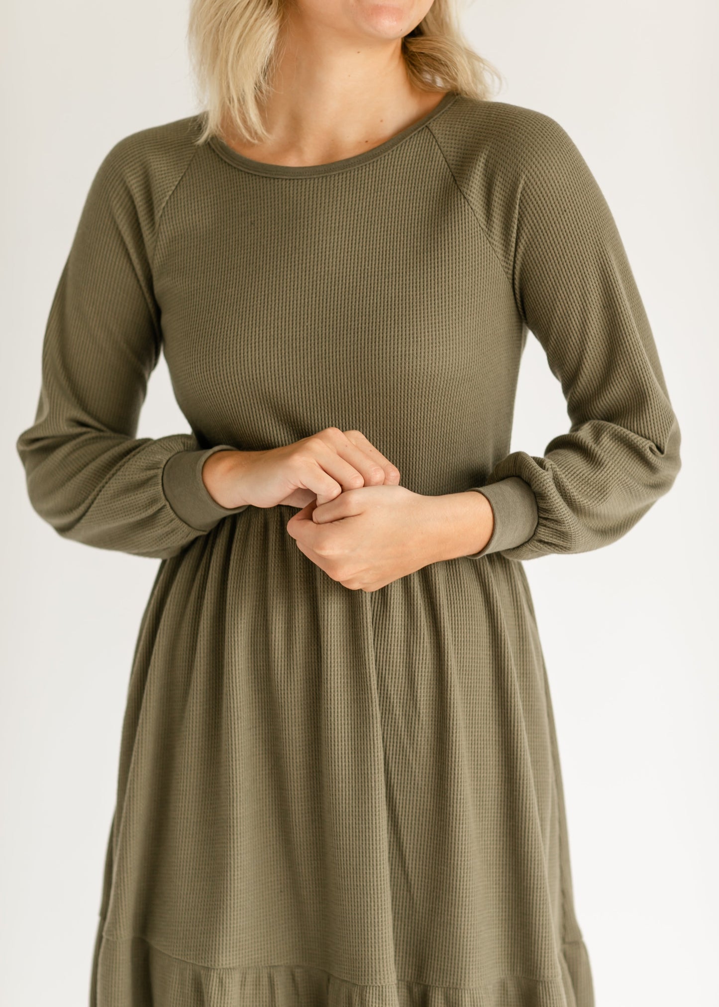 Luna Long Sleeve Tiered Midi Dress IC Dresses