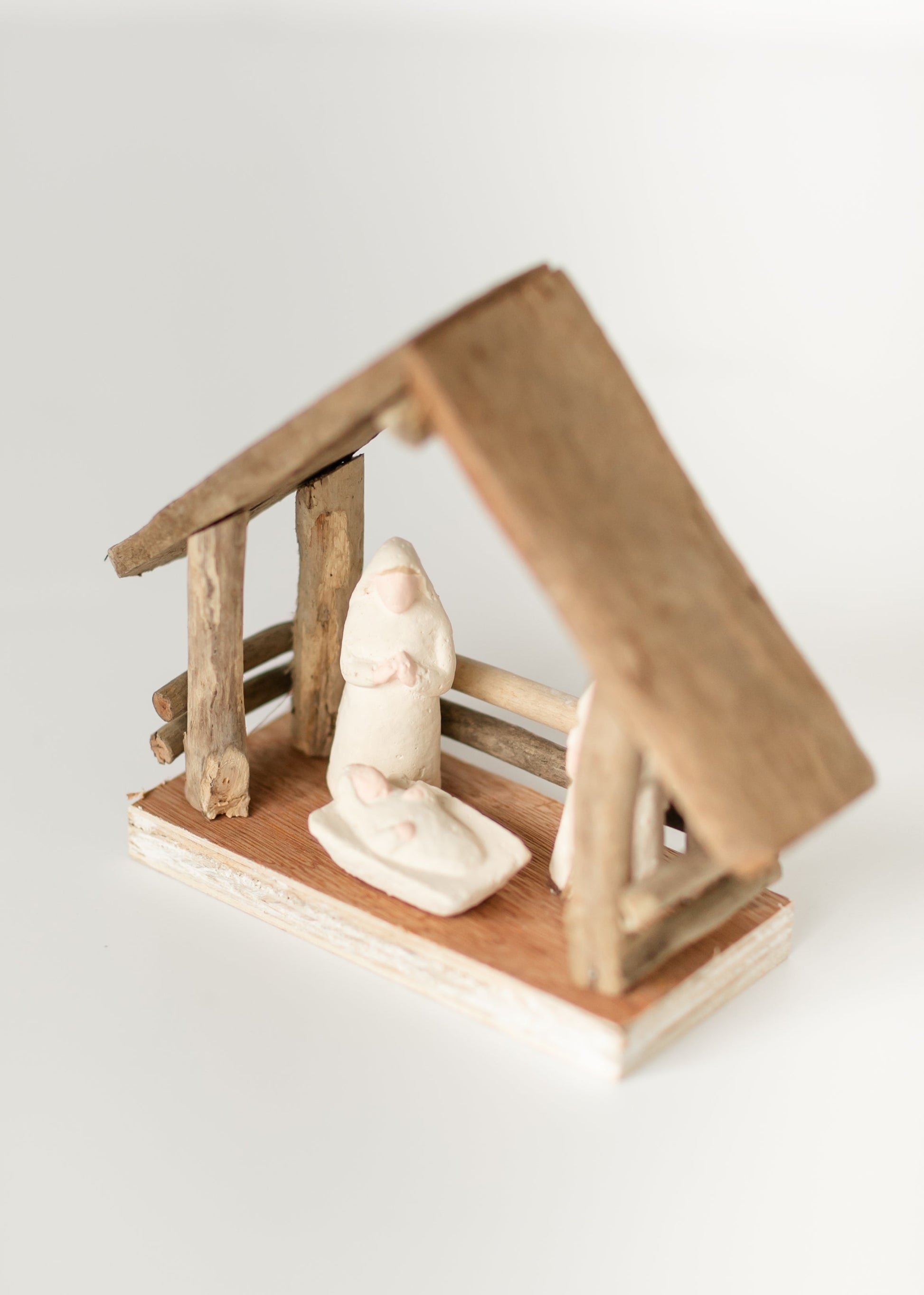 Mache Nativity Set with Wood Base FF Home + Lifestyle