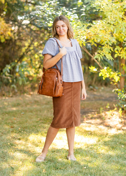 Melany Cotton Peplum Top FF Tops