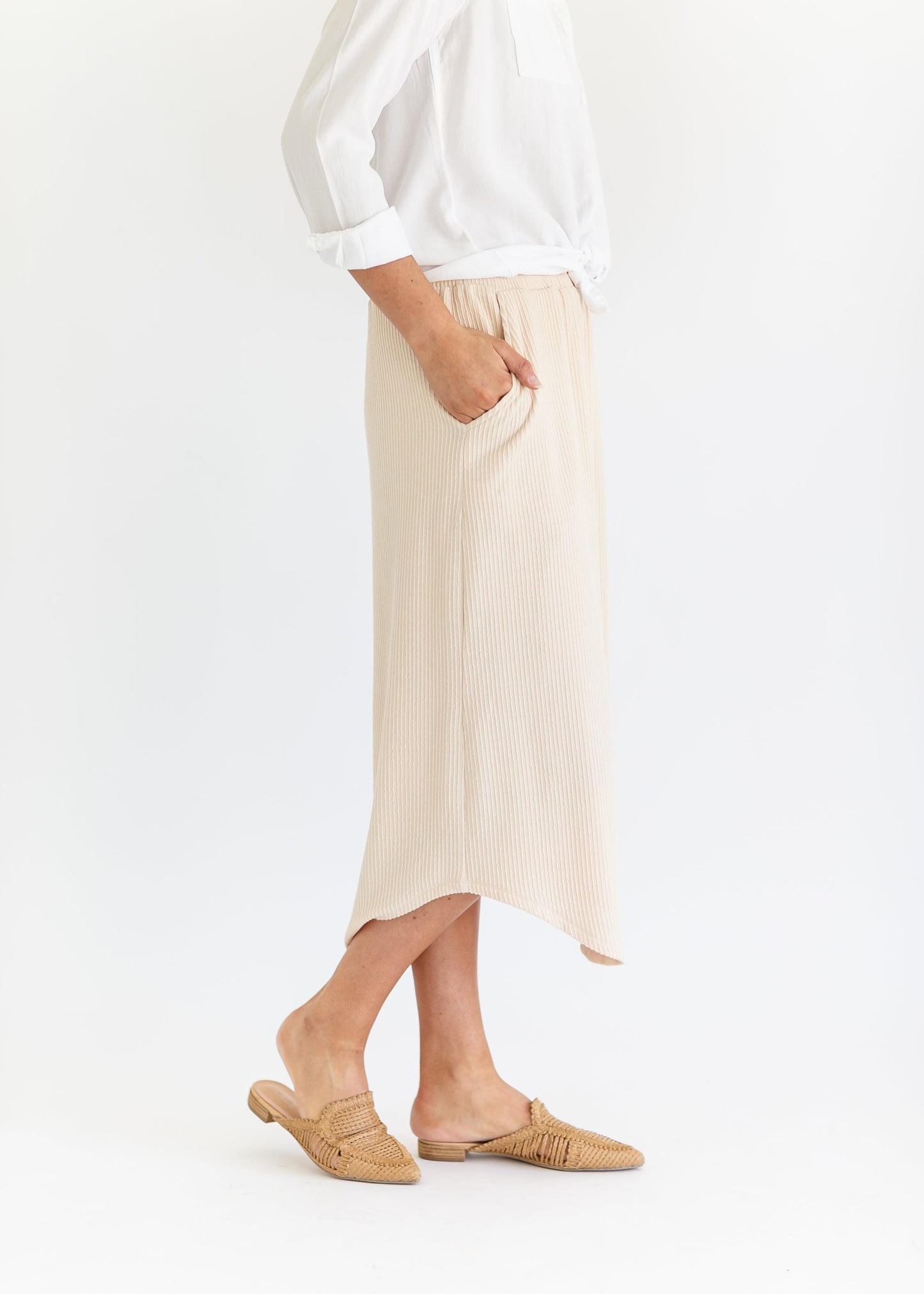 Mila Ribbed Midi Skirt IC Skirts