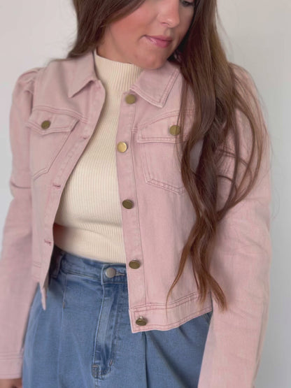 Washed Pink Denim Jacket - FINAL SALE