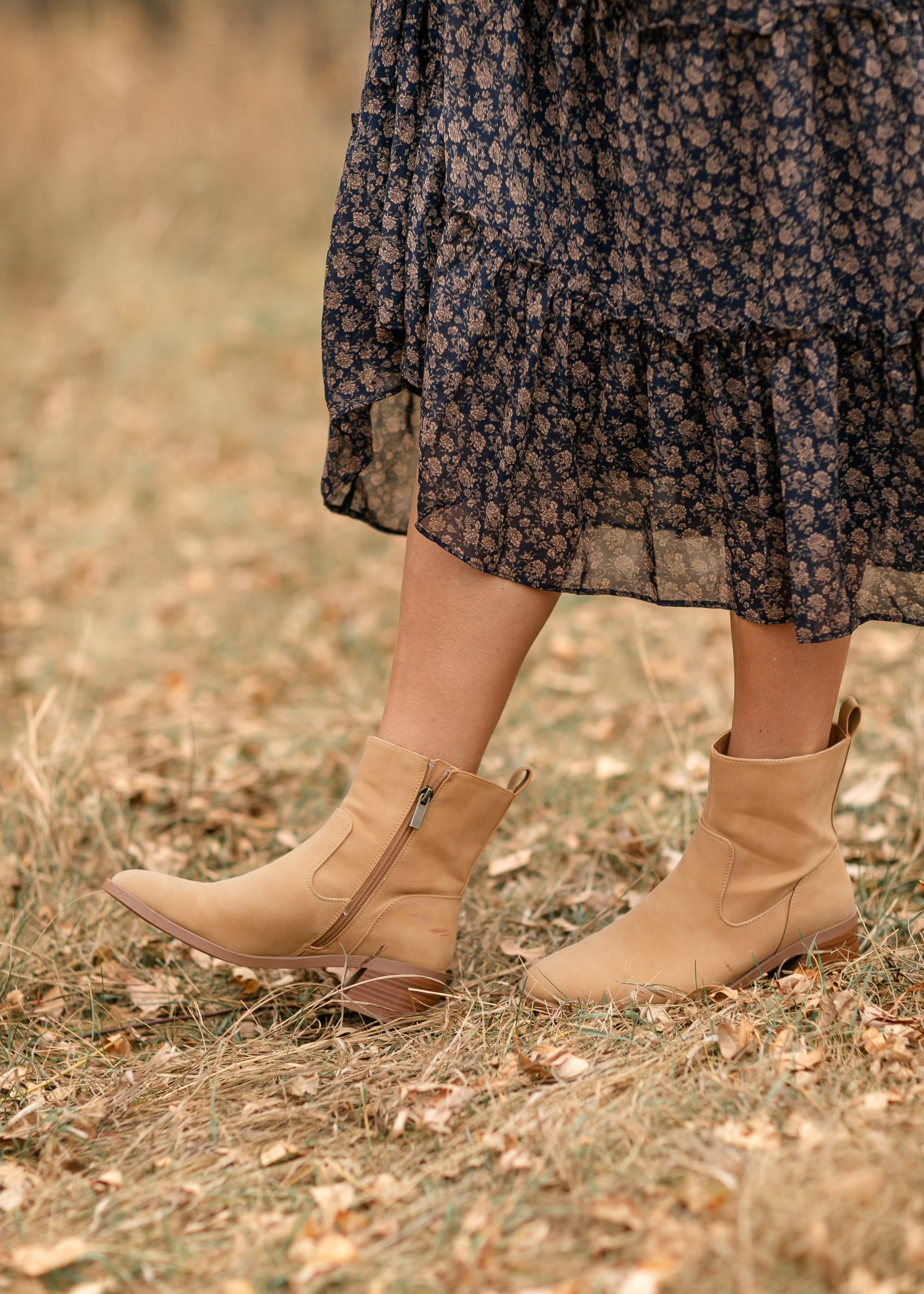 Pull On Ankle Booties Shoes