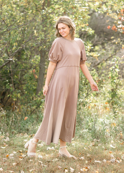 Raglan Sleeve Soft Jersey Dress FF Dresses