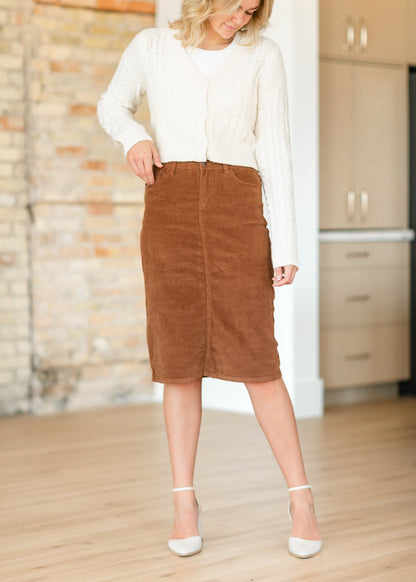 Remi Corduroy Midi Skirt IC Skirts