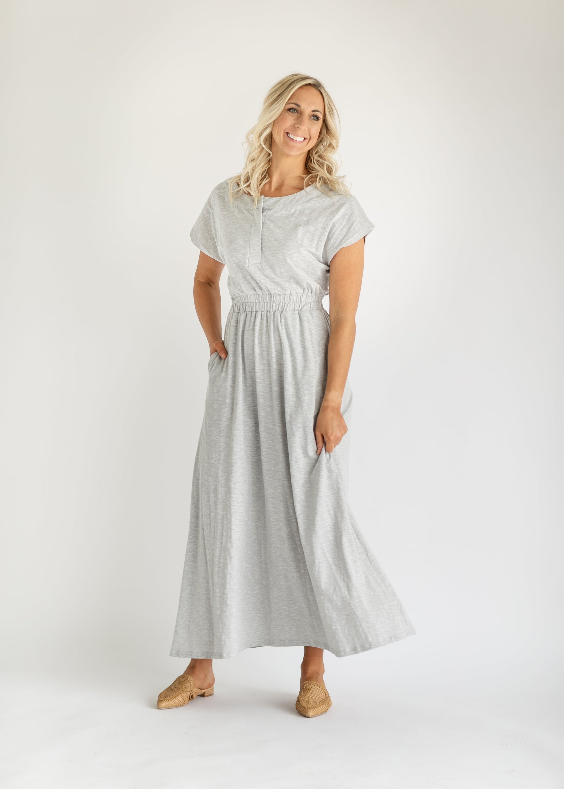 Reva Cinched Waist Essential Maxi Dress IC Dresses