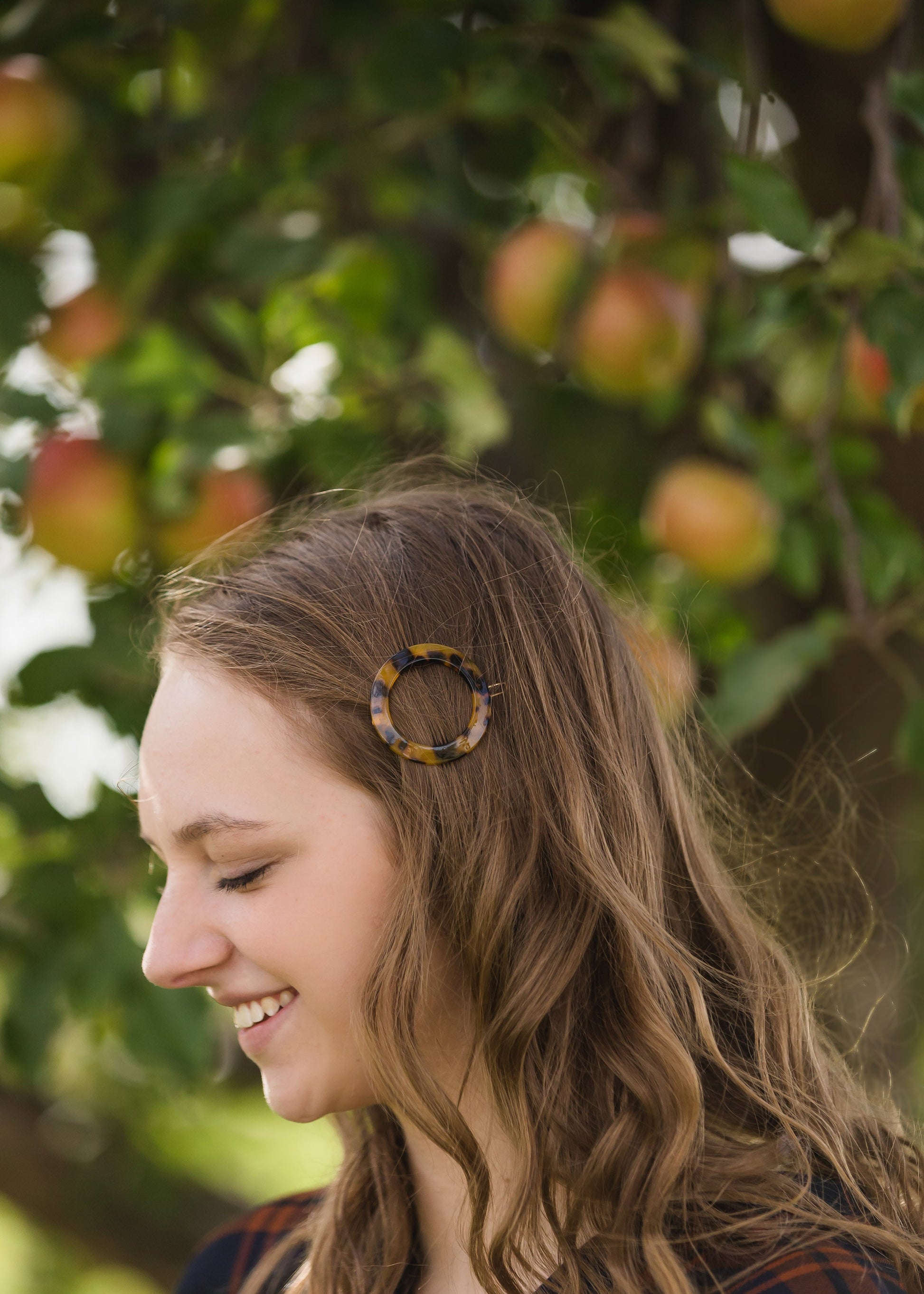 Round Cut Tortoise Hair Pin Accessories