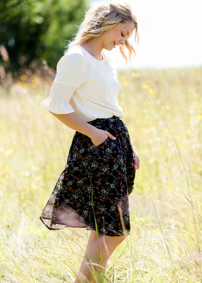 Rusty Floral Flowy Midi Skirt - FINAL SALE Skirts