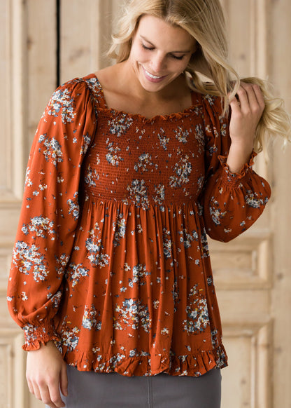 Rusty Ruffle Bottom Tunic - FINAL SALE Tops