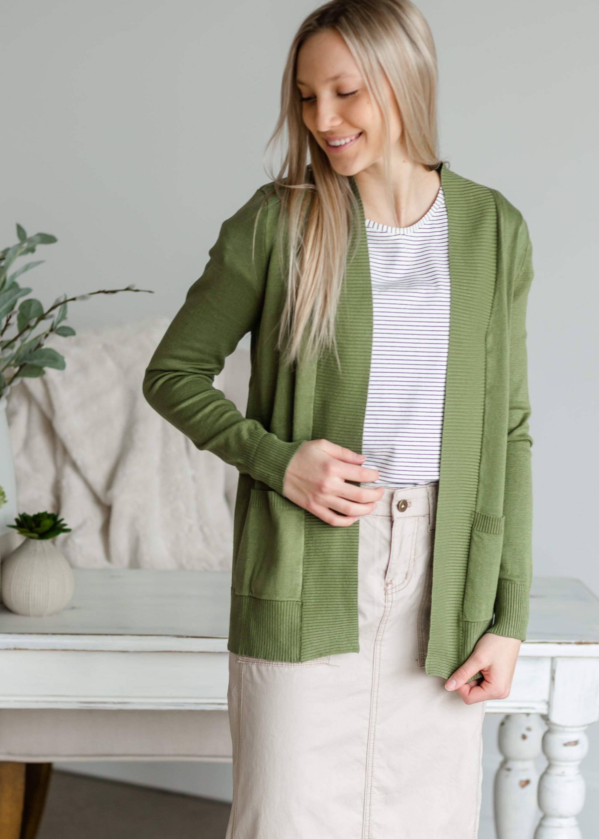 Sage Long Sleeve Sweater Cardigan - FINAL SALE Tops