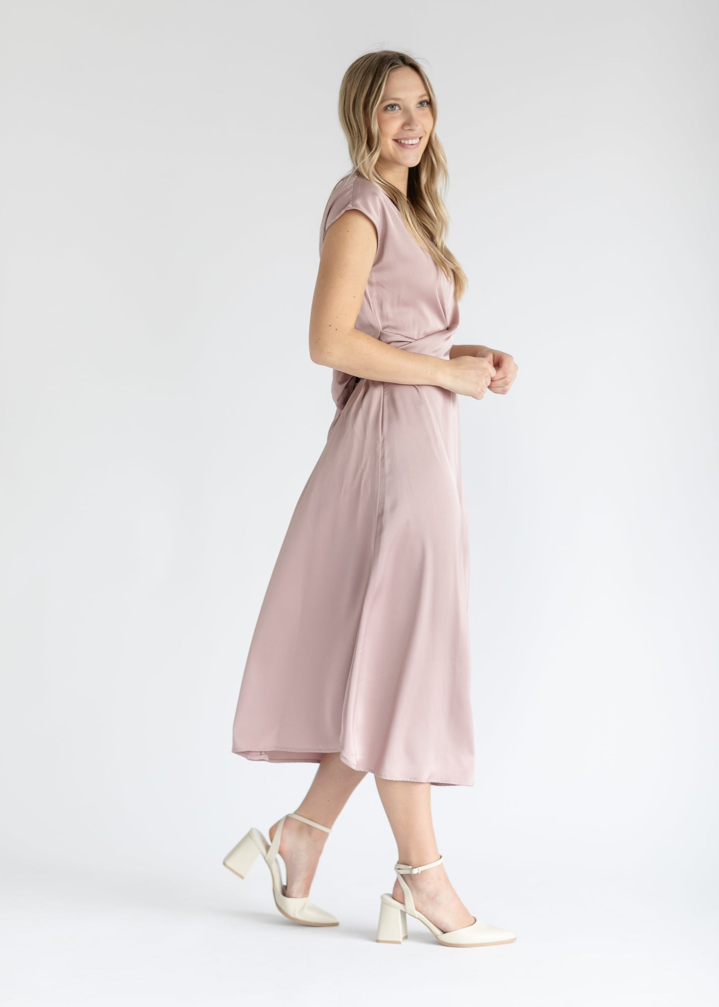 Satin Tie Waist Maxi Dress FF Dresses