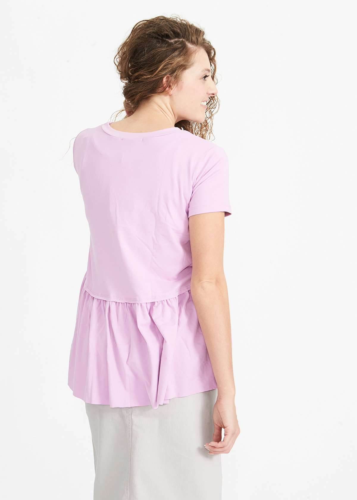 Scoop Neck Peplum Top - FINAL SALE Tops