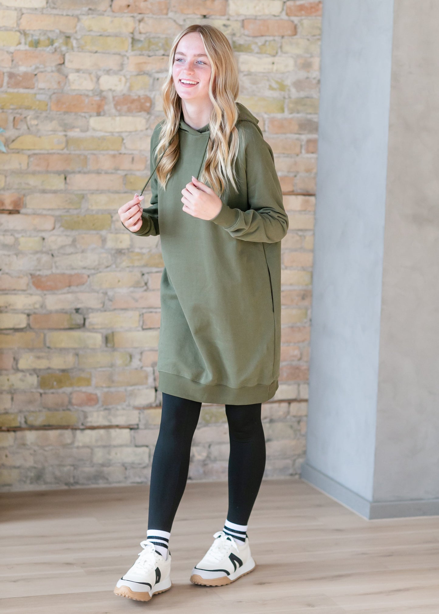 Scout Hooded Long Sleeve Sweatshirt Dress IC Dresses