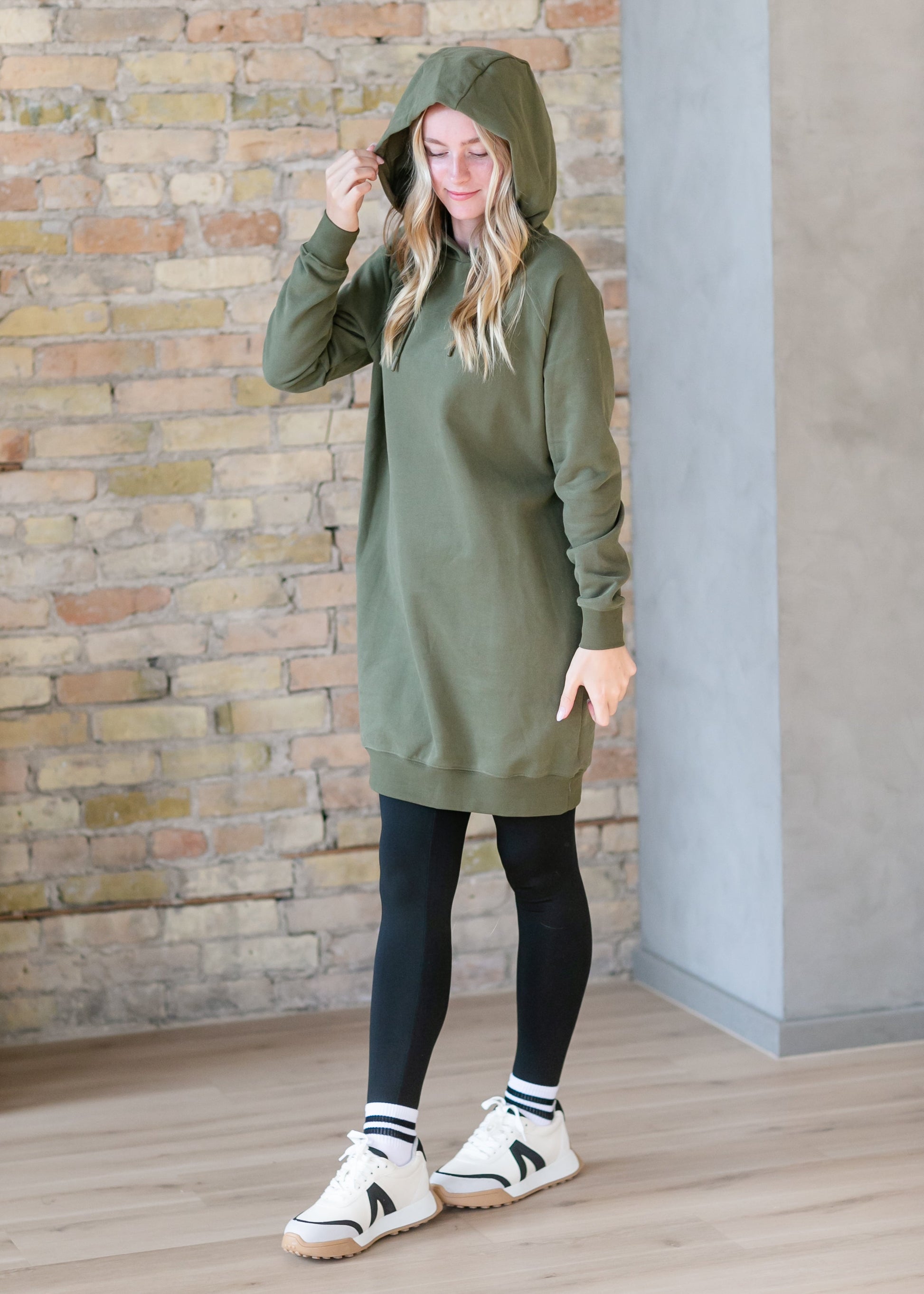 Scout Hooded Long Sleeve Sweatshirt Dress IC Dresses